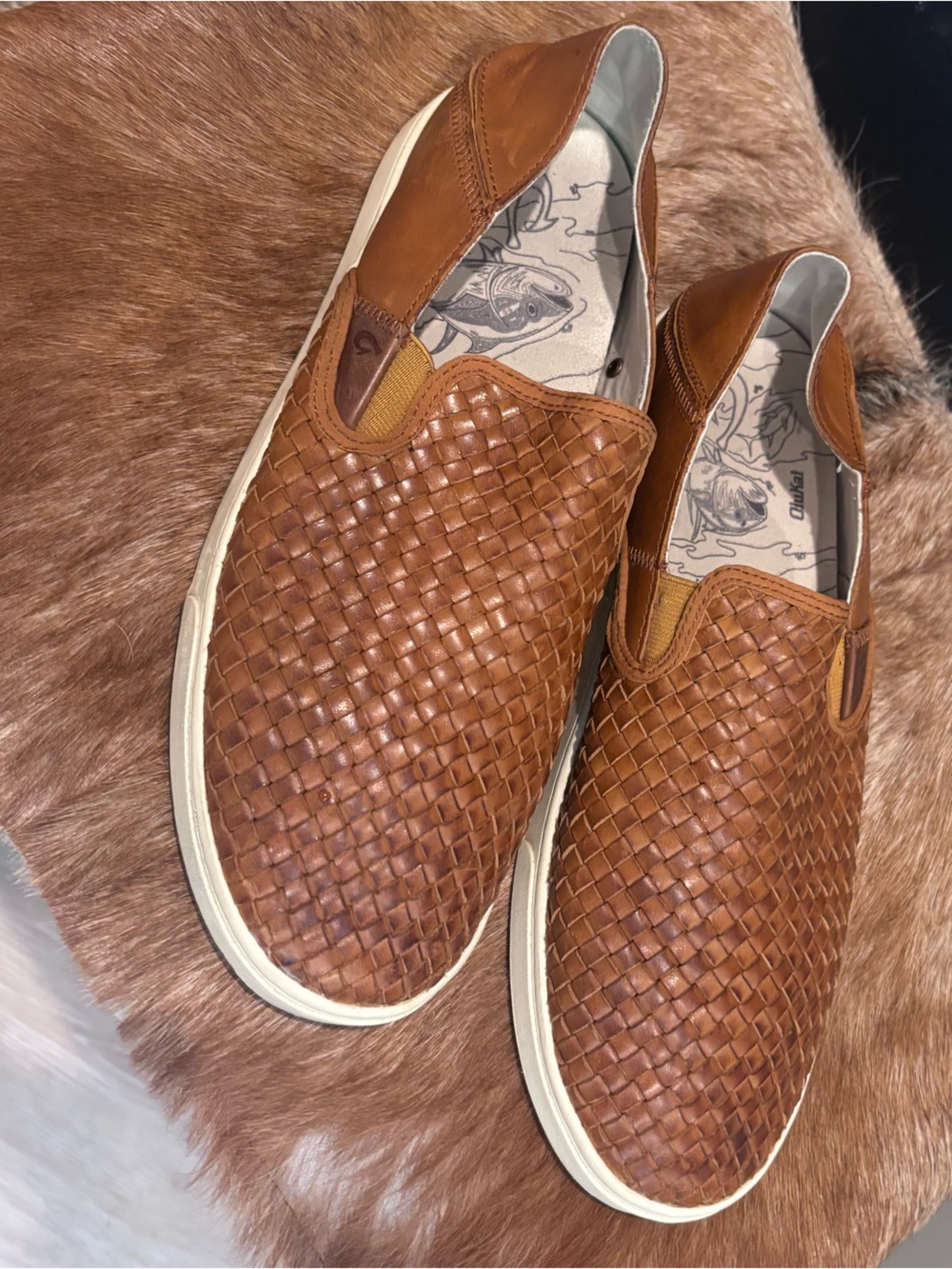 Men's Olakai Men’s Lai-ahi Lauhala Slip-On Sneakers - Fox